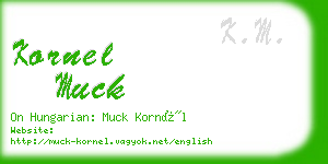 kornel muck business card